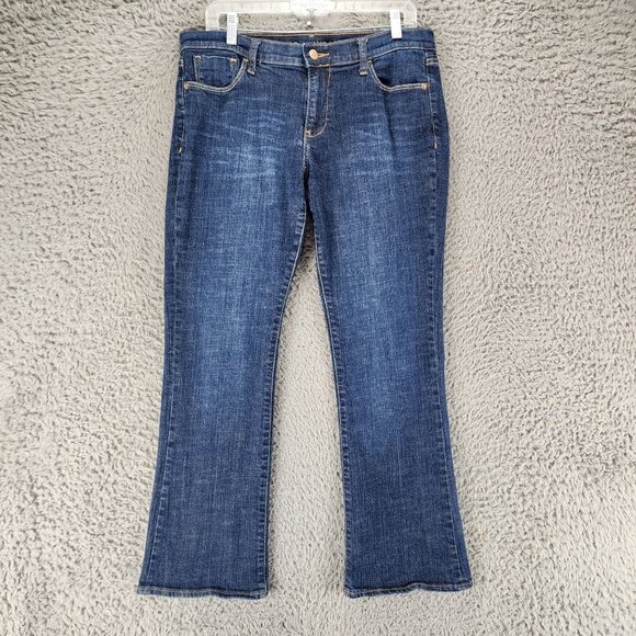 Old Navy Jeans Womens 10 Petite Blue Mid Rise The Sweetheart Bootcut *GUC* - Picture 1 of 14